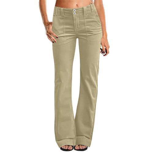 Pantalon de coton à lames élastiques en poche pour femmes à vente chaude