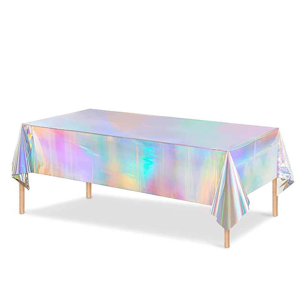 Laser coloré nappe 137 * 183cm coloré argent-1 pack