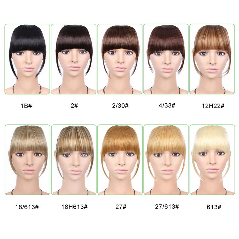 Femmes Side-swept Bangs avec clips capillaires Synthétique Européen et de style américain avec Sid
