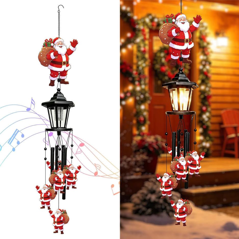Chimes du vent de Noël de Santa Solar