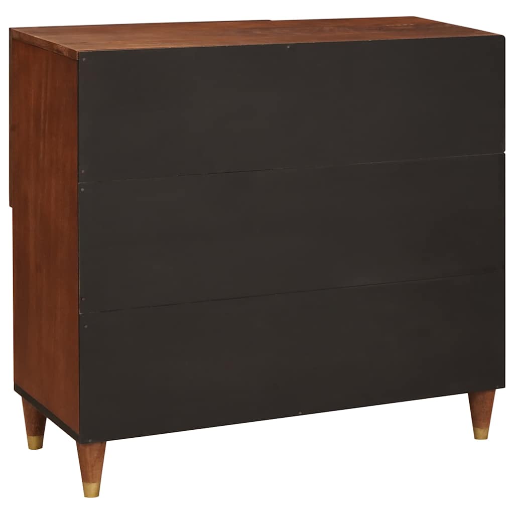 Buffet Brown 80 x 33,5 x 75 cm Tube et bois massif de mangue