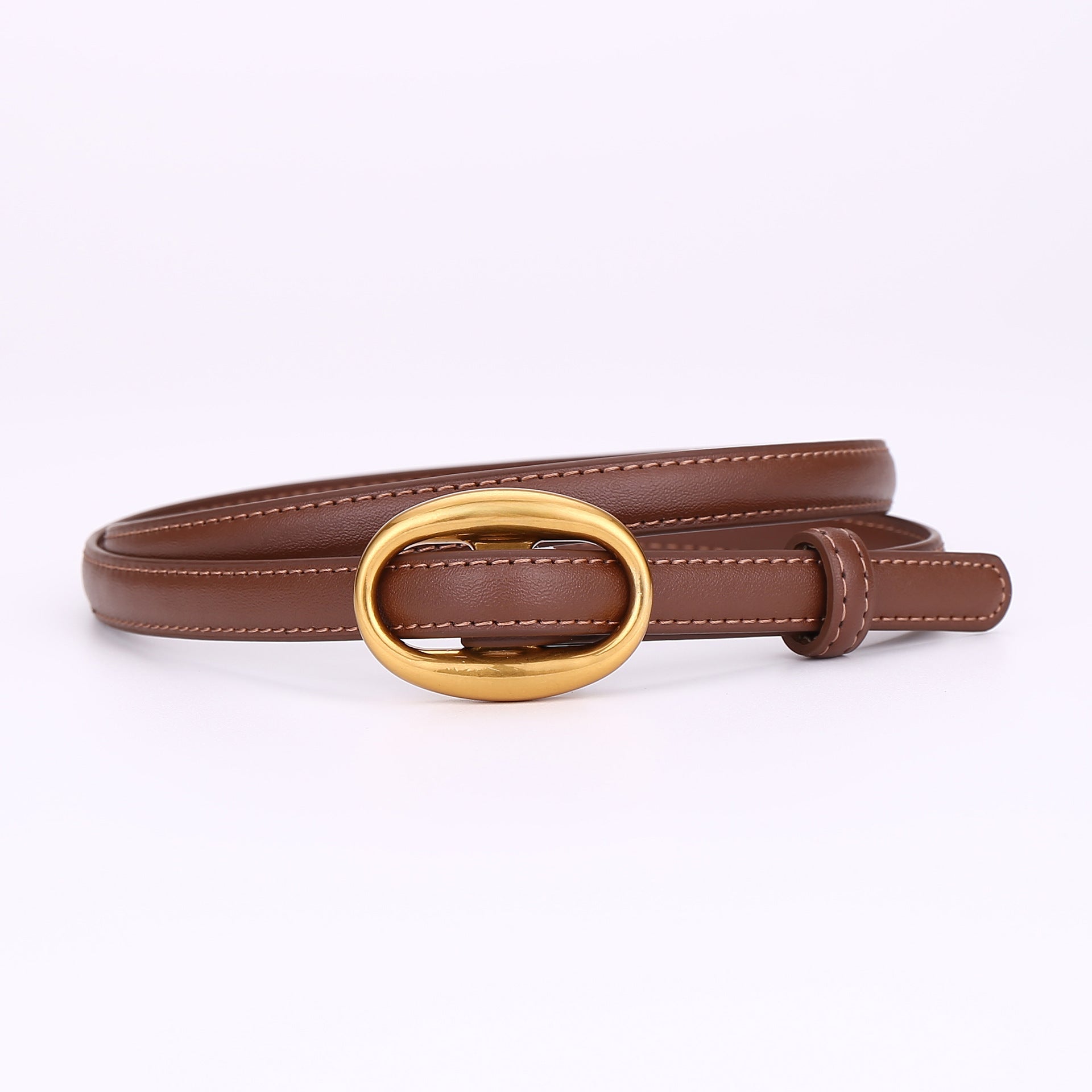 Ceinture en cuir pour femmes avec un bandeau mince