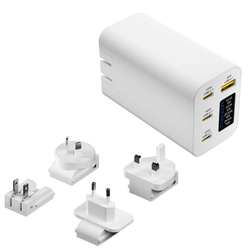 Sleek and portable fast charger with color digital display