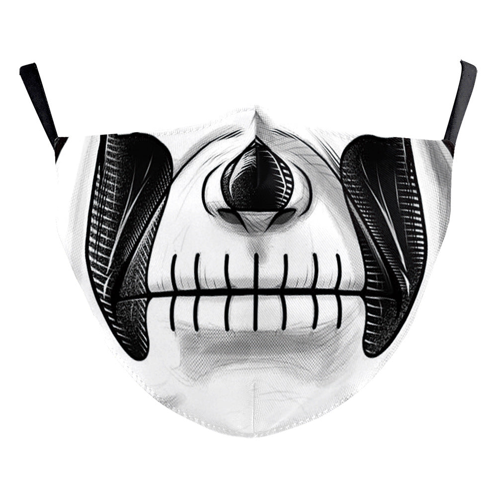 Impression numérique Clown Halloween Funny Horror Double couche Masque de poussière