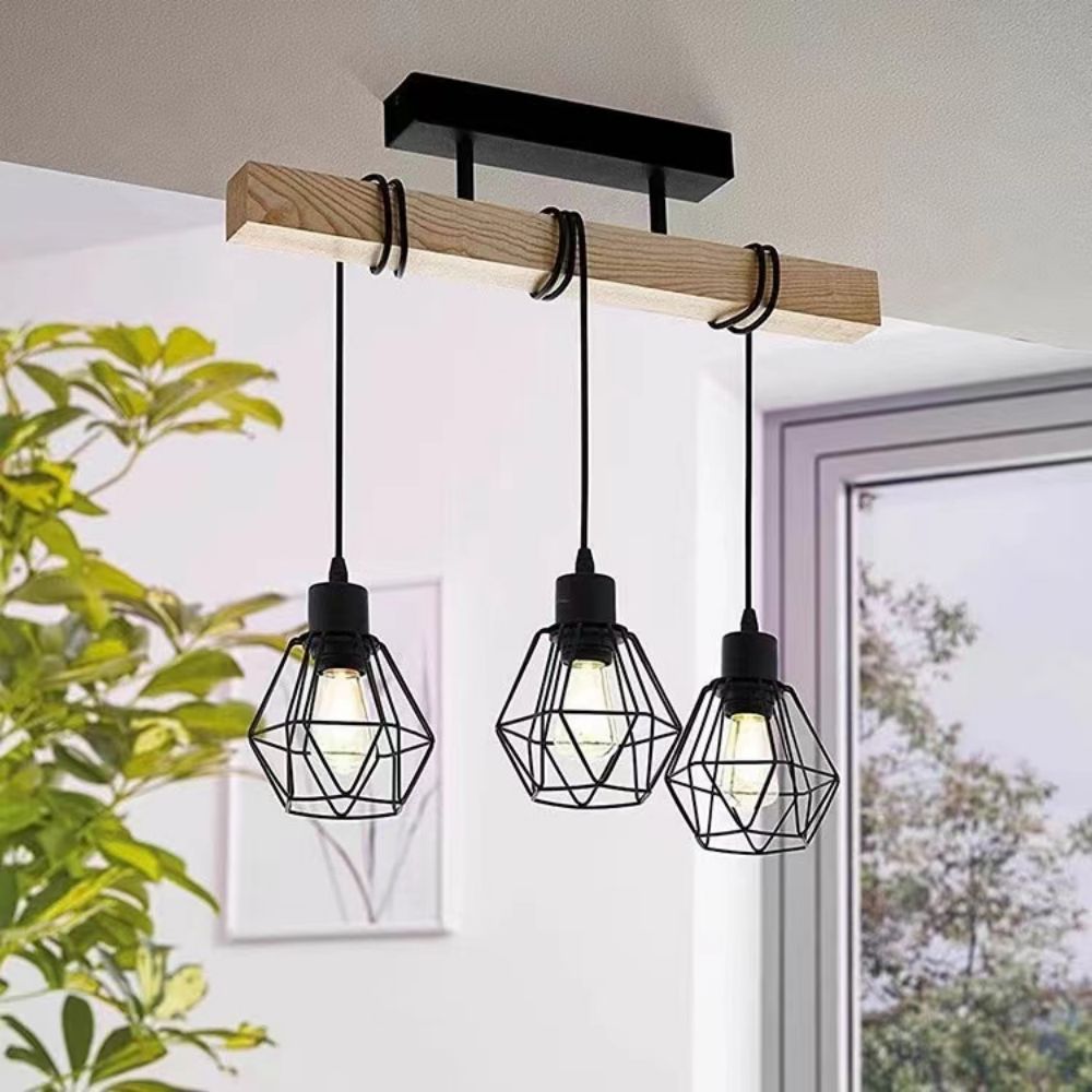 Long pendentif de style industriel pour café restaurant et comptoirs de bar