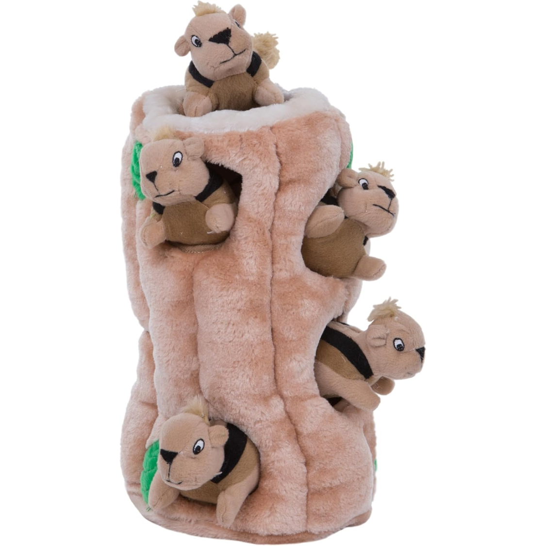 Squirrel Dog Toy  Interactive 2in1 Plush Puzzle With 6 Squeaky Removable Squirrels