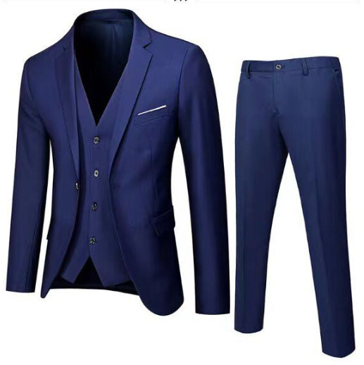 Hommes style coréen Slim-fit Business Ensemble de trois pièces