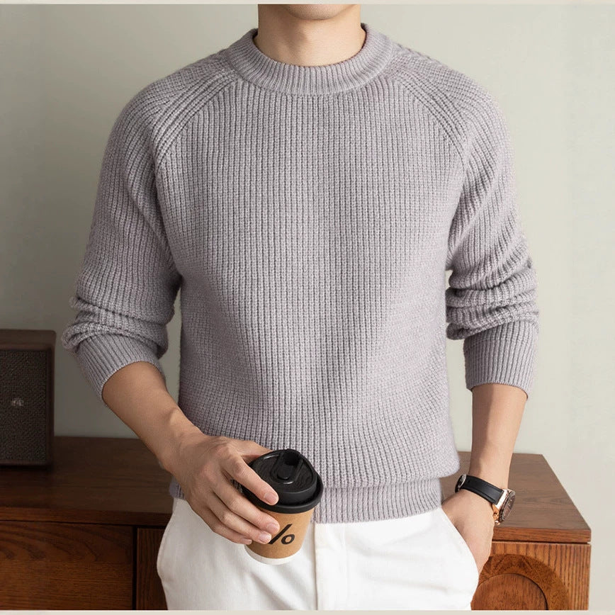 Col rond Couleur solide tendance confortable et doux