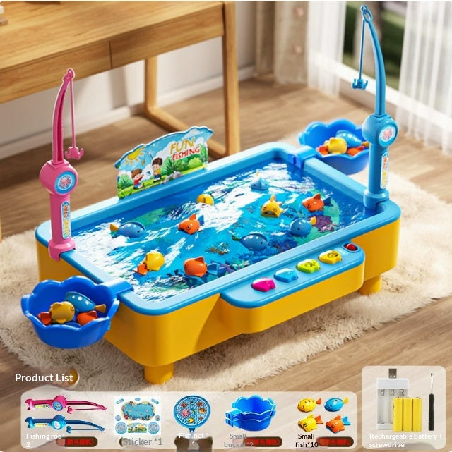 Ensemble de jouets de pêche magnétique électrique