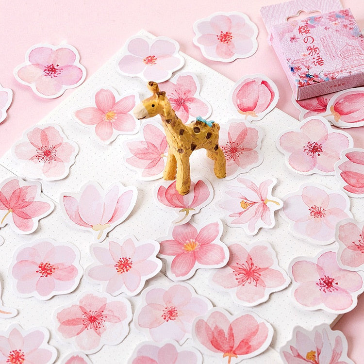 Sakura Histoire Romantique Sticker Matériel Diy