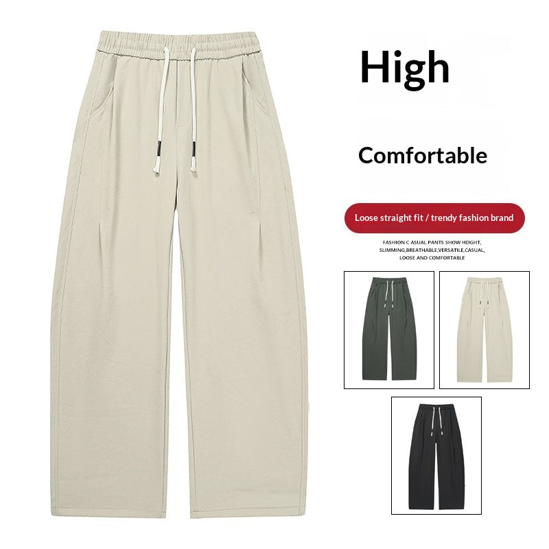 Pantalons décontractés à jambe droite pour hommes