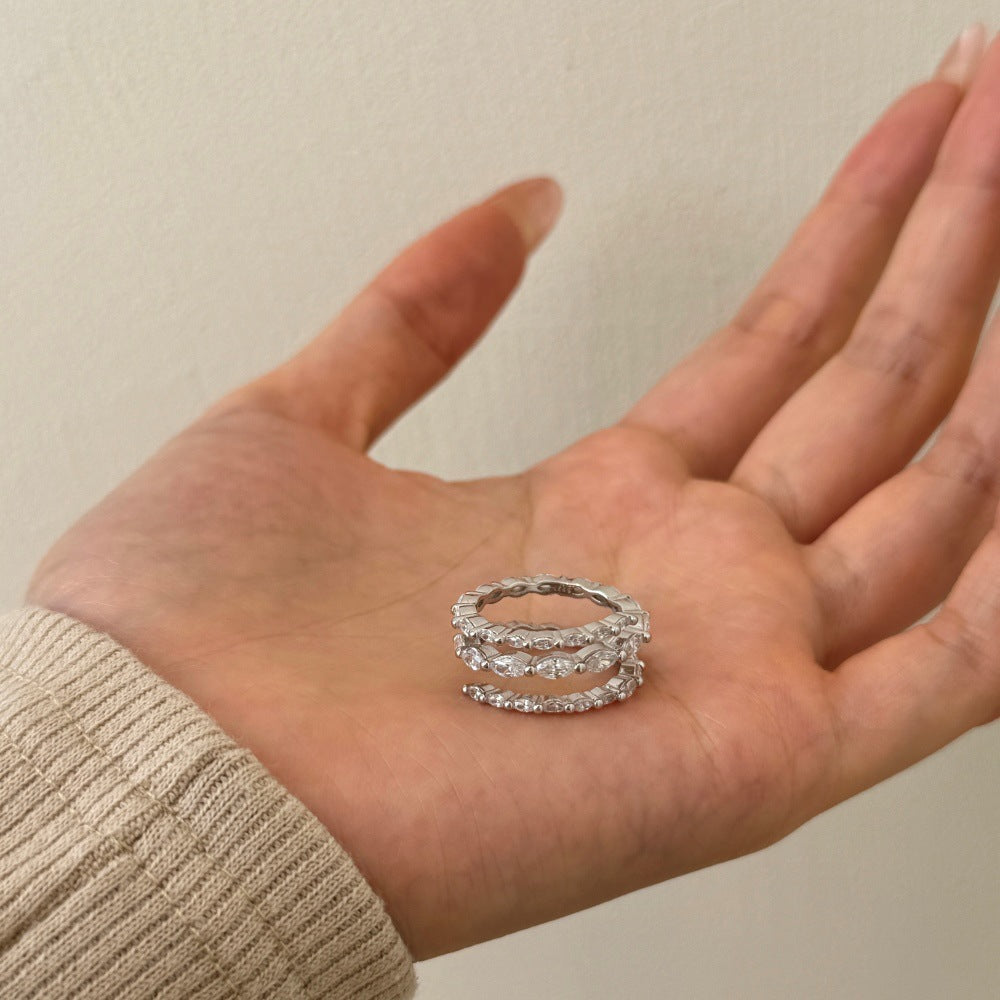 Anneau Femme Printemps Design Bracelet incrusté