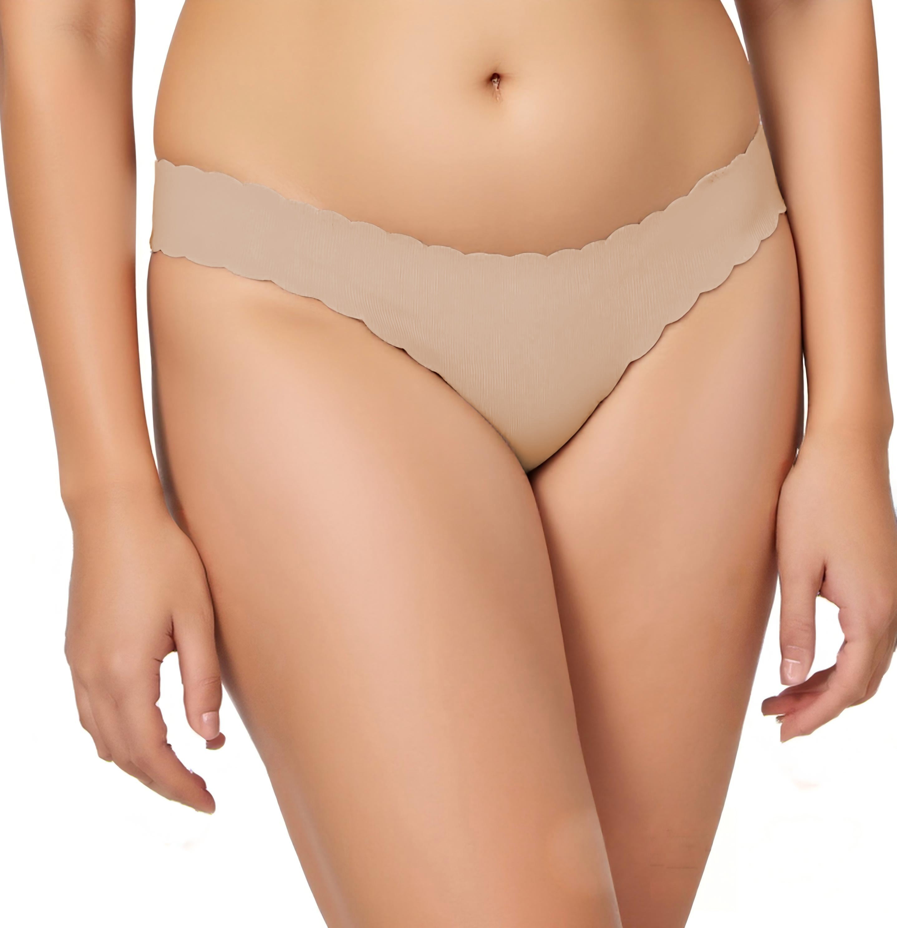 Thong à basse taille sans couture Wavy Lace