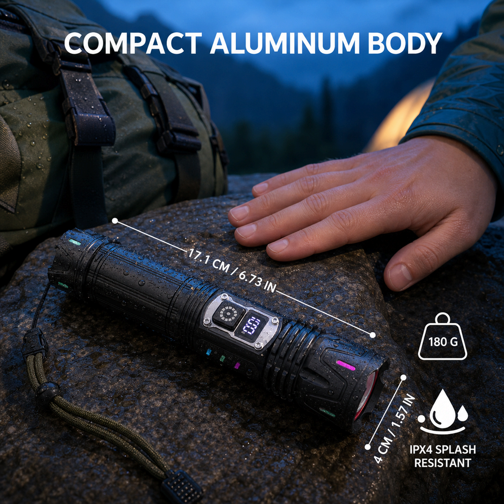 Lampe de poche LED 3210 pour camping en plein air