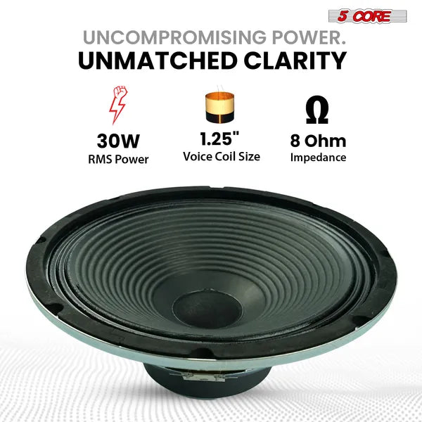 5 Core 10" Guitar Speaker 60W 8Ohm/16Ohm 25Oz Magnet 1,25" VC Amplificateur de cabinet