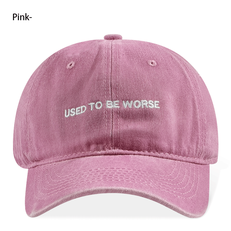 Funny Slogan Utilisé pour être pire Vintage Lavé Chapeau de papa Unisexe Casual Travel Streetwear Baseb