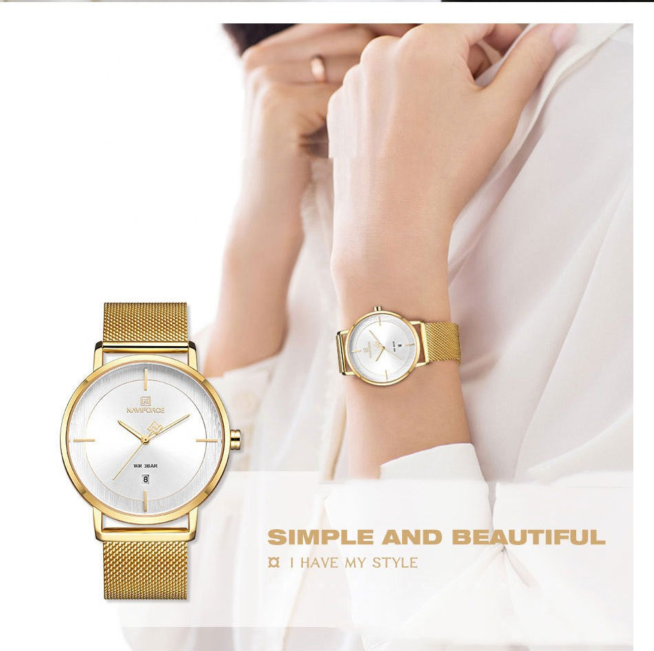 Simple Fashion Waterproof Calendar Quartz Watch