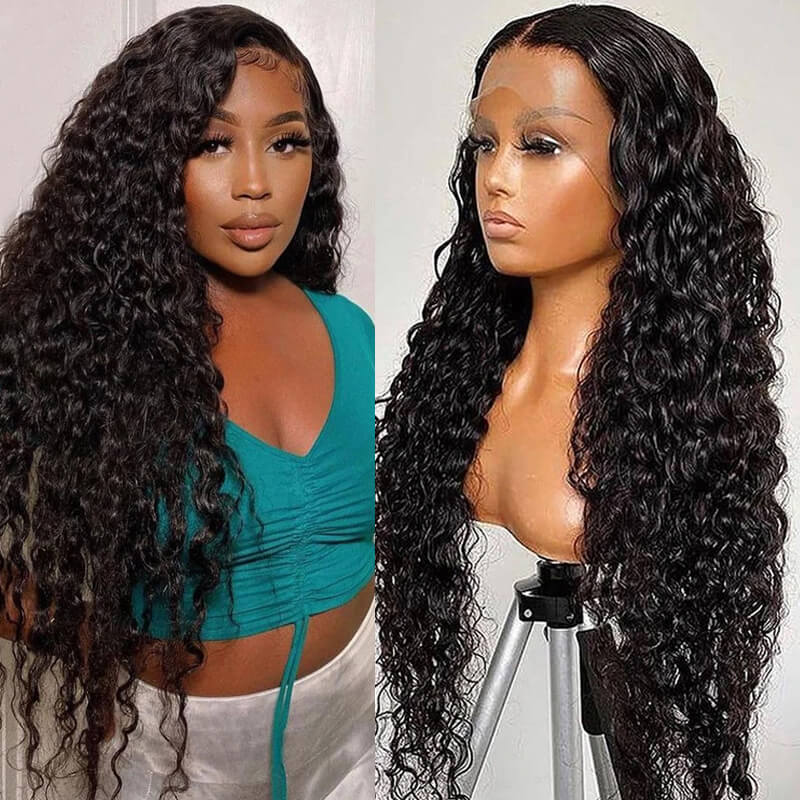 Bandeau synthétique mode avec cheveux bouclés longs noirs