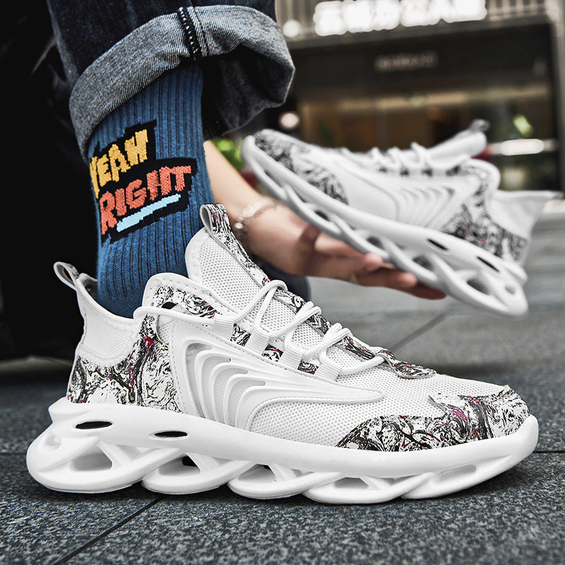 Mesh Casual Respirant Sports Courir Graffiti vieilles chaussures