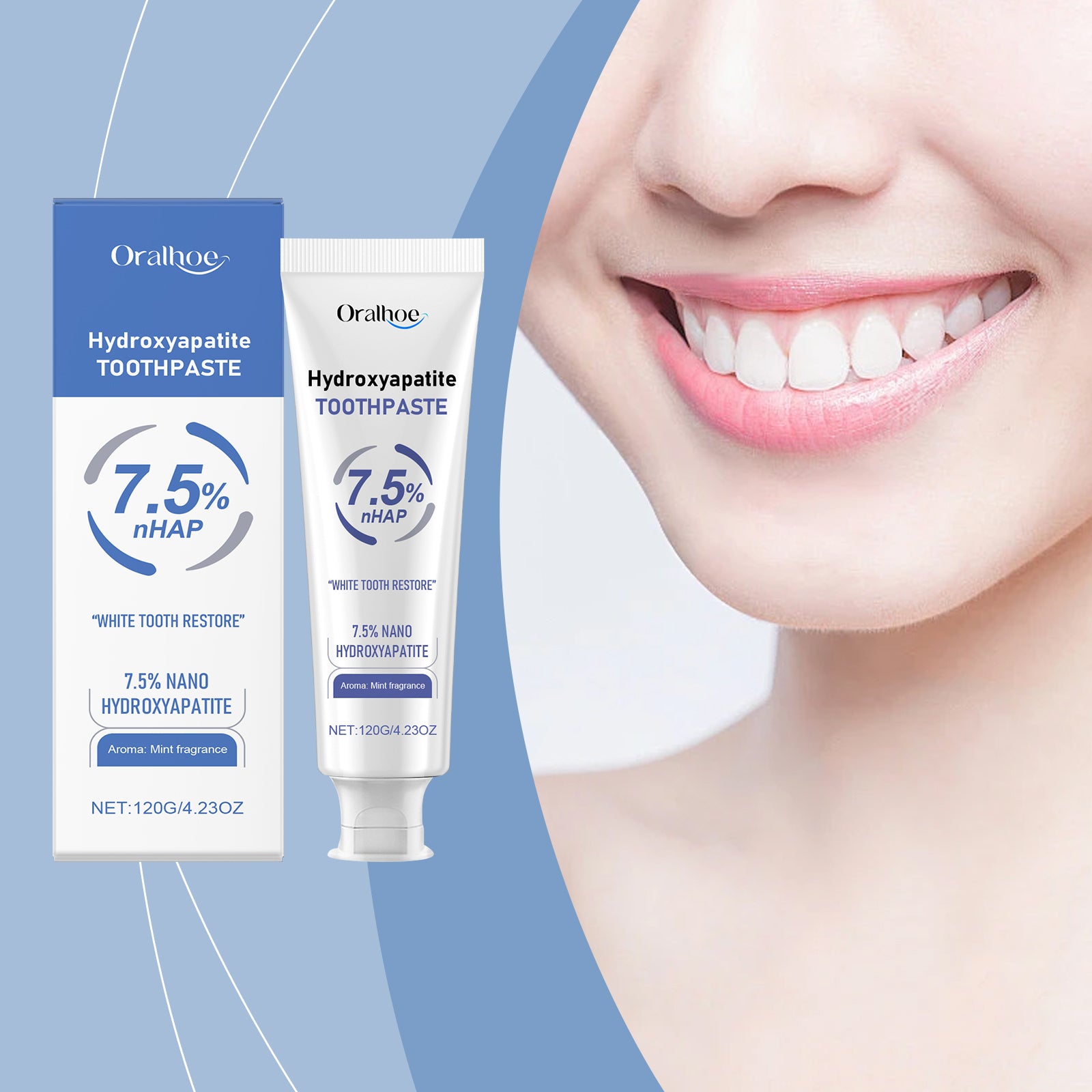 Dentifrice anti-découpe de menthe 120g-box