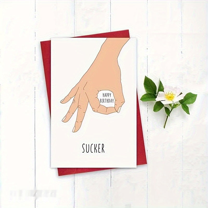 Carte d'anniversaire amusante avec enveloppe d'humour