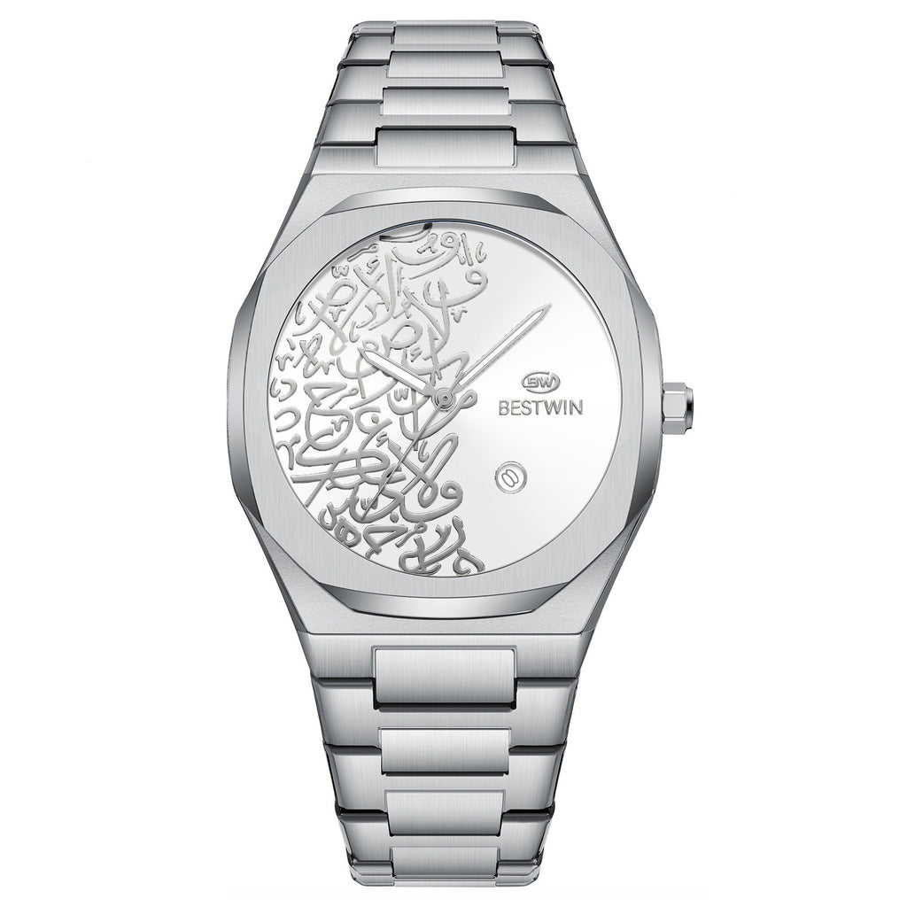 Montre homme Quartz avec un motif en marbre