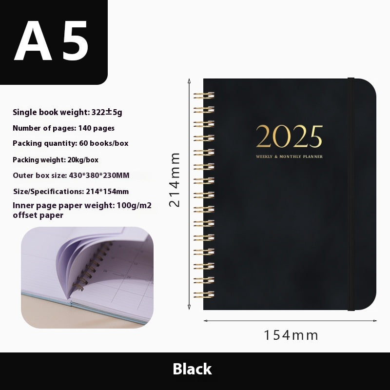 Carnet de notes en métal portable en cuir