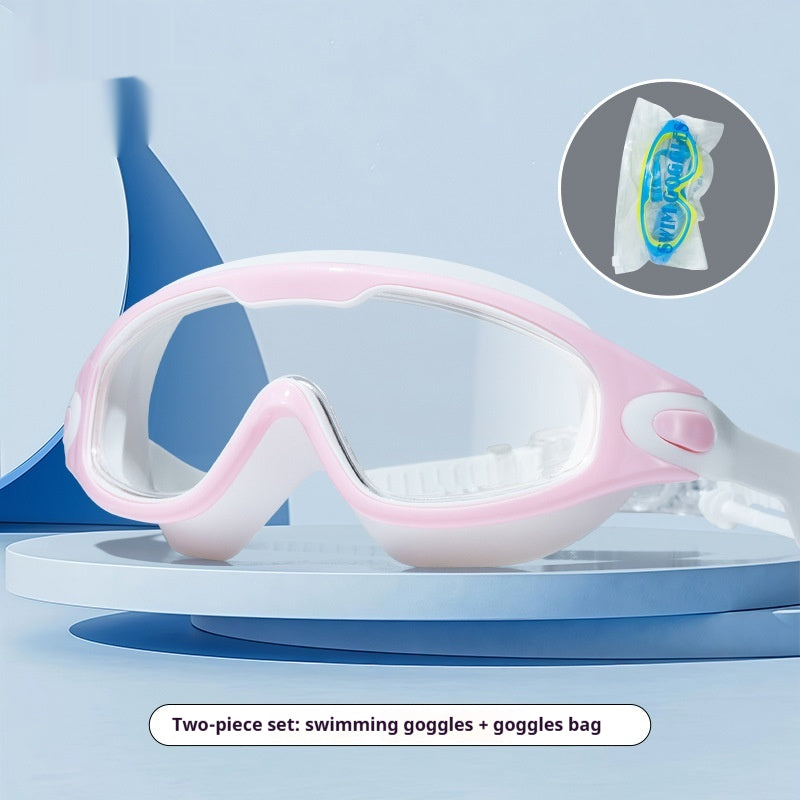 Enfants Haute définition imperméable Anti-fog Gants de bain monopièce avec grands cadres