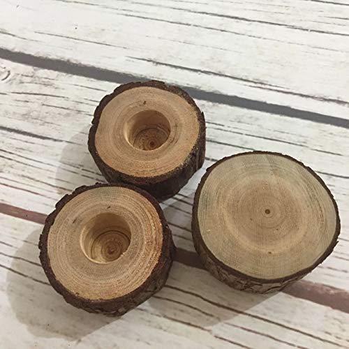 Porte bougies de mariage en bois