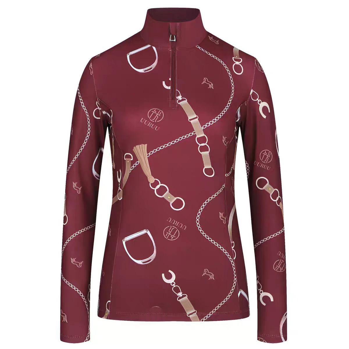 Chemise équestre à manches longues de printemps pour femmes