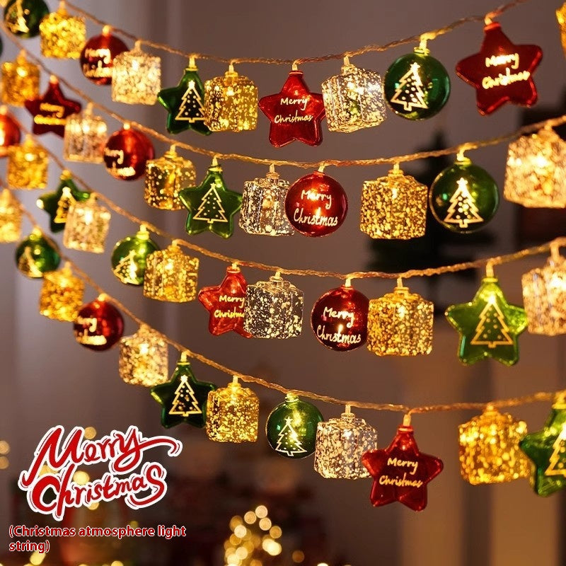 Balle électroplaçante couleurs lumières chaîne arbre de Noël pendentif XINGX