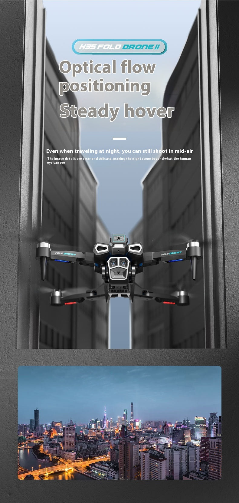 H35 Photographie aérienne UAV Évitement d'obstacles HD de 8k