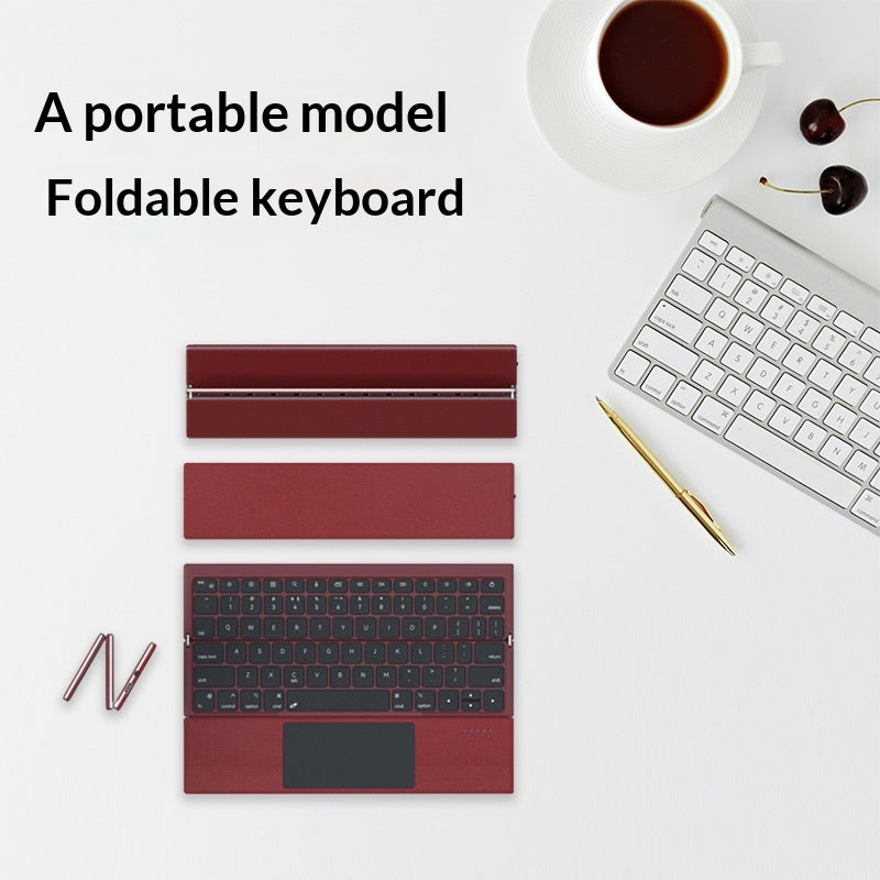 Portable ultra-fin sans fil mini-accordéon style triple Bluetooth clavier