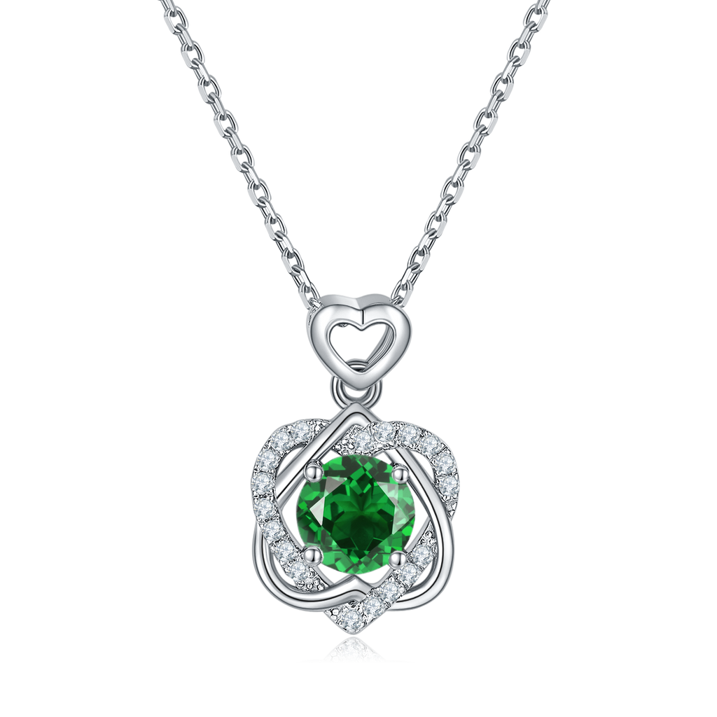 S925 Collier de coeur en argent sterling