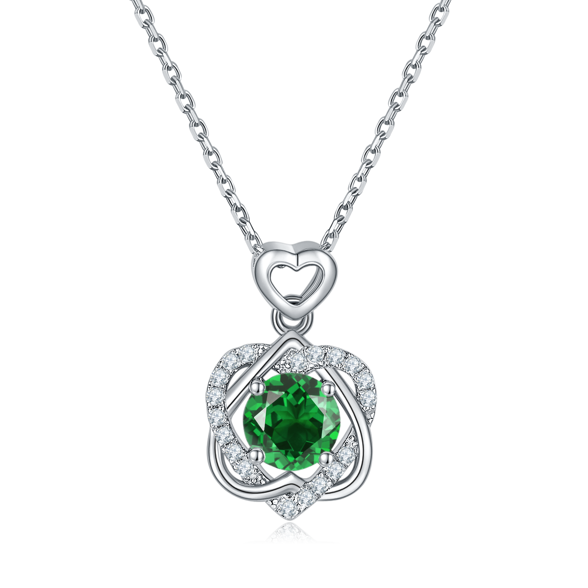 S925 Collier de coeur en argent sterling