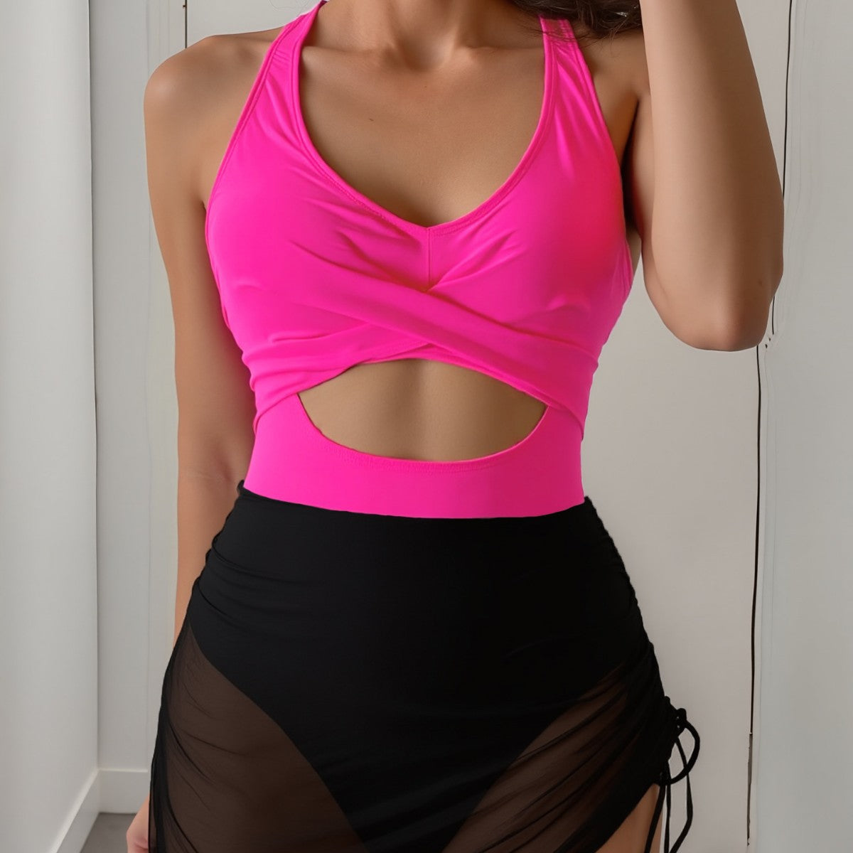 Maillot de bain unique asymétrique Hemline