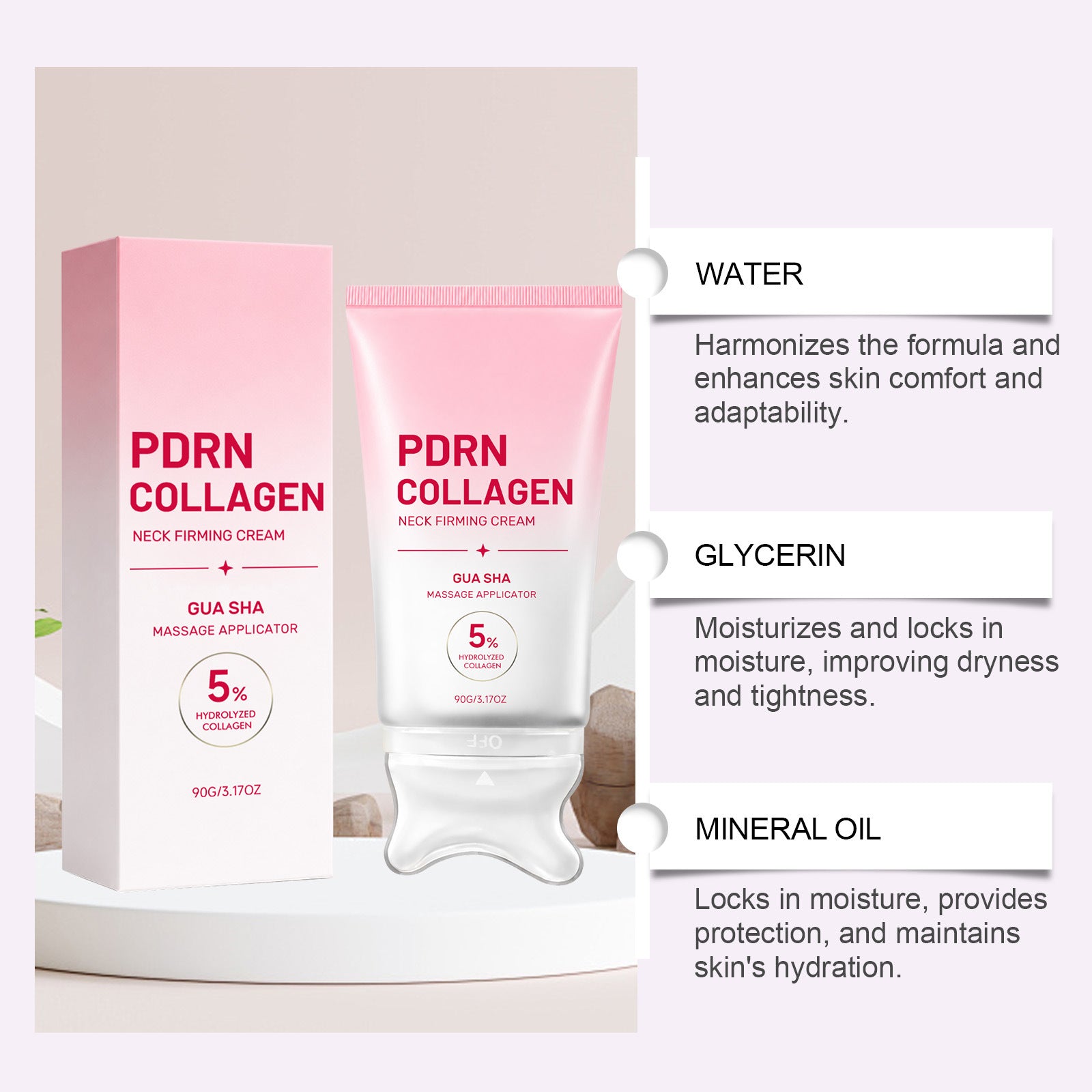 Soie Crème de soin du cou hydratant et adoucissante facile à appliquer