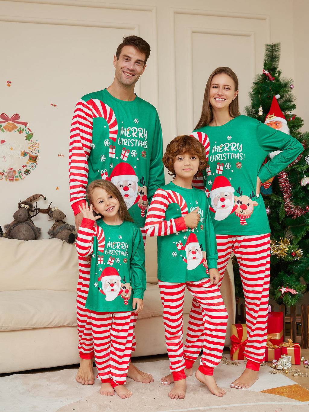 Caricature Lettre du Père Noël Imprimer Pyjama de Noël parent-enfant