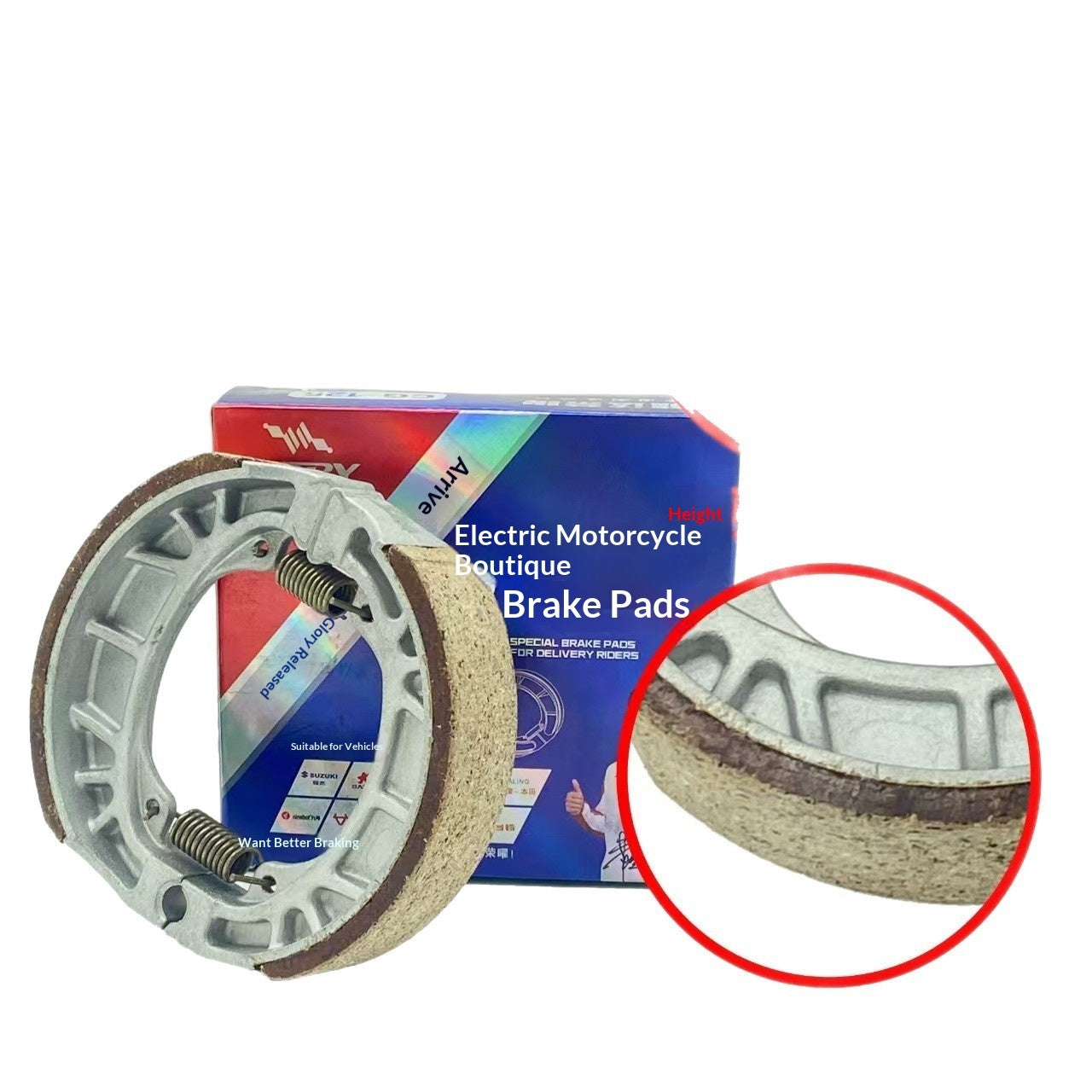 Chaussures de frein à tambour Scooter électrique avant et arrière Type de tambour