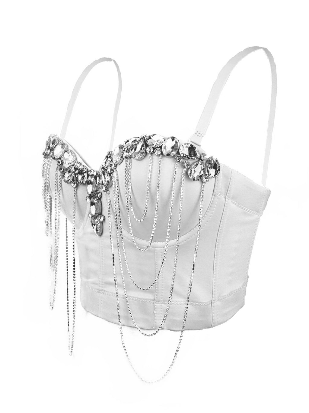 Chaîne blanche Diamond Sexy Corset Design Sens européen et américain Style intérieur porter Adv