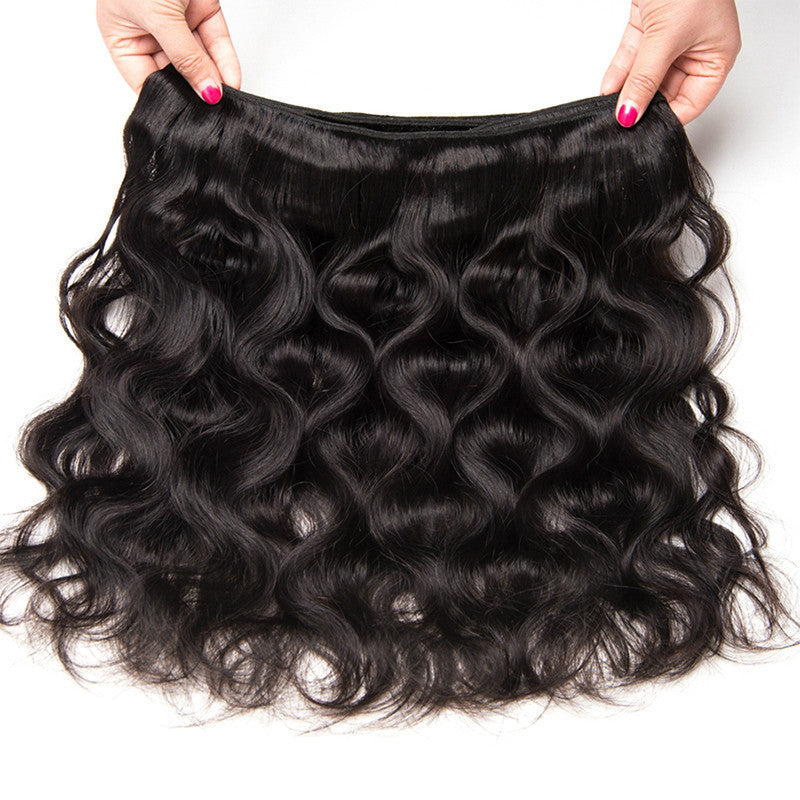 Solid Couleur Simple Artificial Wave Long Hair Extension