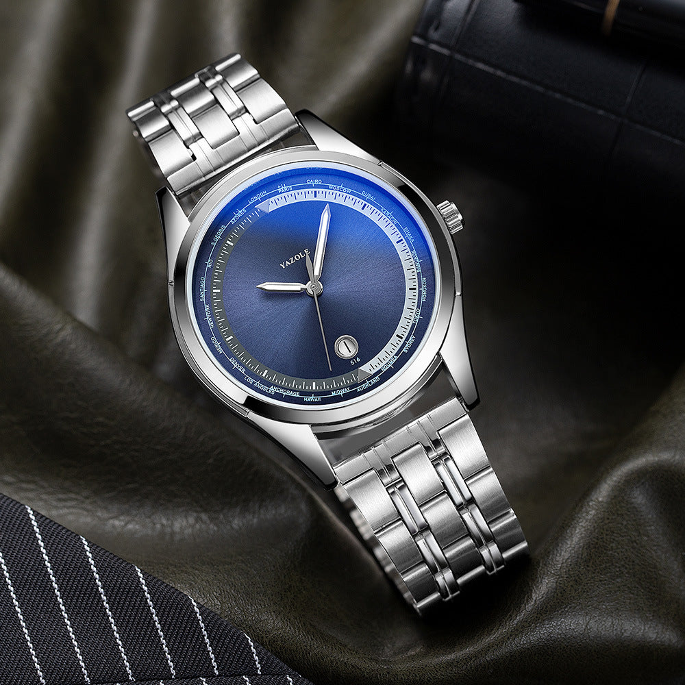 Hommes d'affaires Montres Hommes Marque de luxe Acier Lumineux Sports Montres Hommes Waterproof Wri