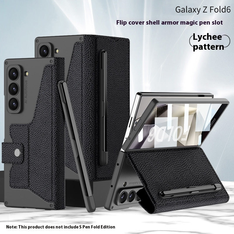 Étui de téléphone pliant ZFold6 Étui de téléphone en cuir