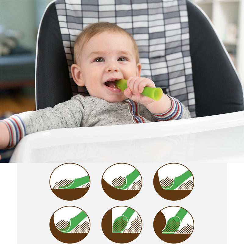 Spoon d'entraînement 2pack Silicone Soft-Tip pour le sevrage de bébé