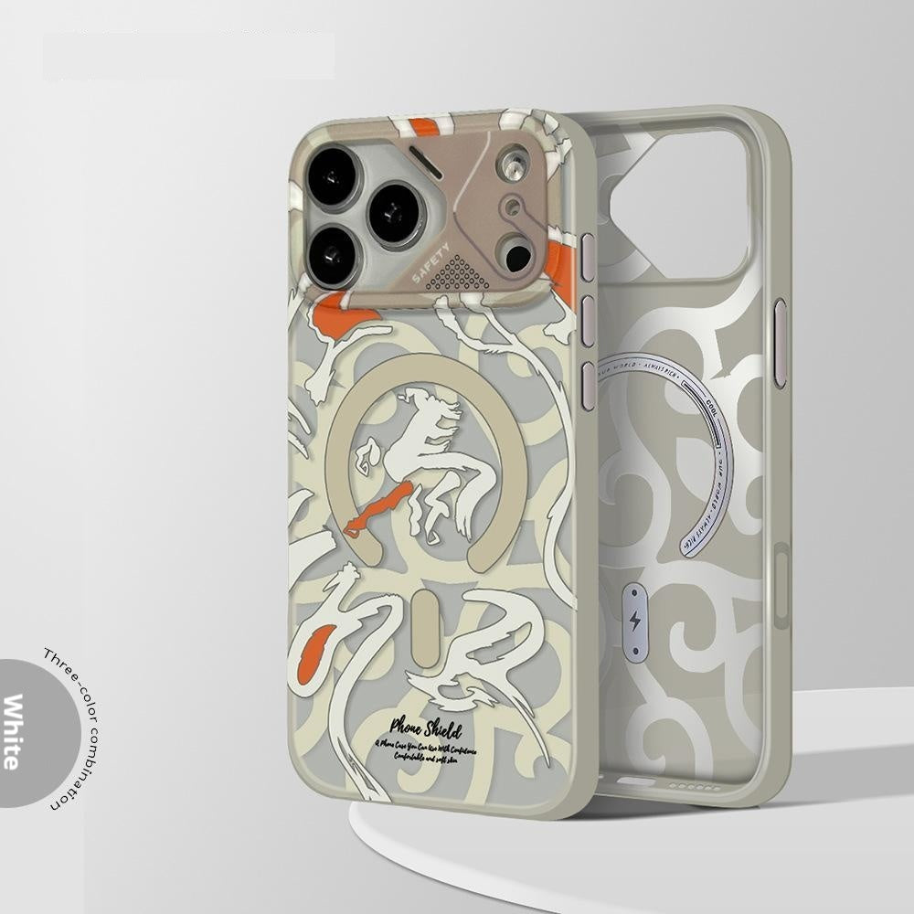 Cas de téléphone Matte Graffiti avec absorption magnétique Et une sensation de peau