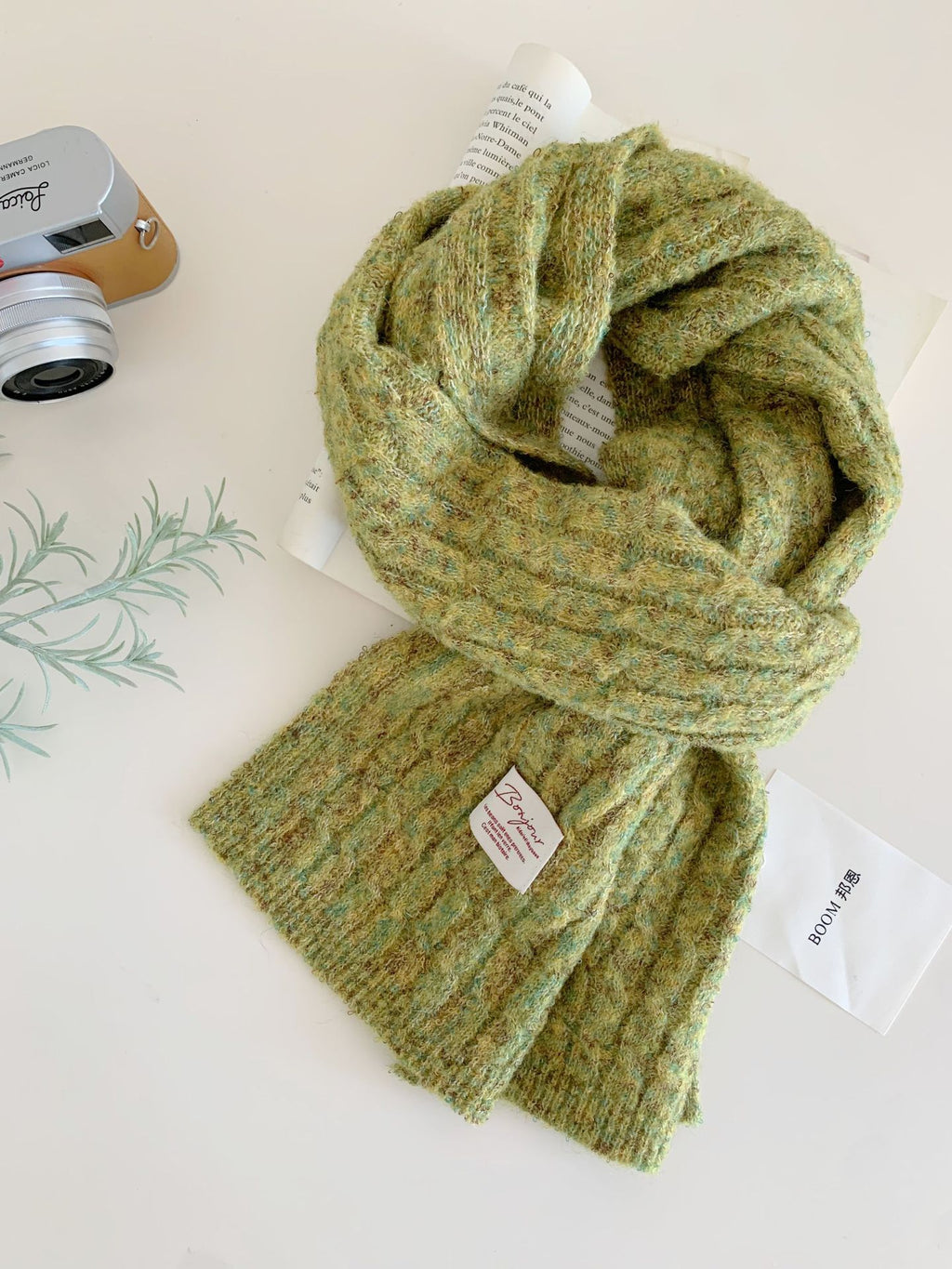 Écharpe de cou tricotée versatile, épaisse et chaude
