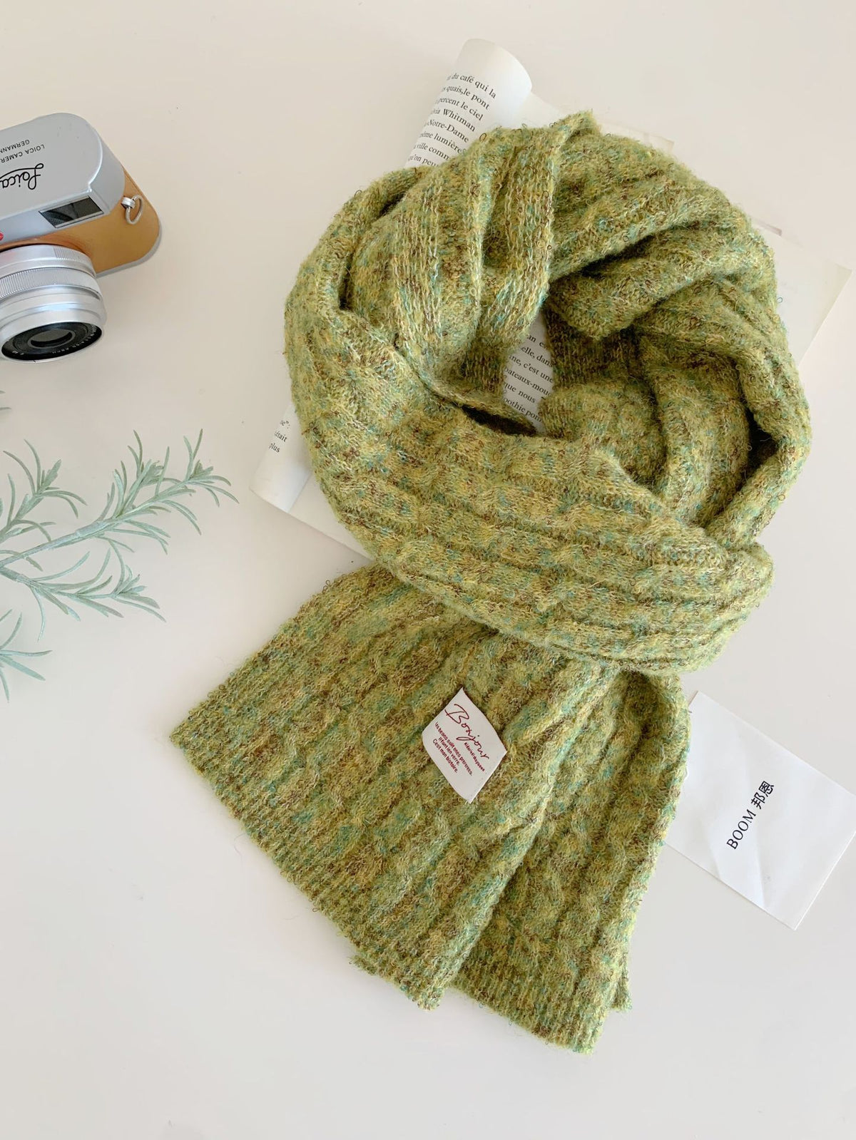 Écharpe de cou tricotée versatile, épaisse et chaude