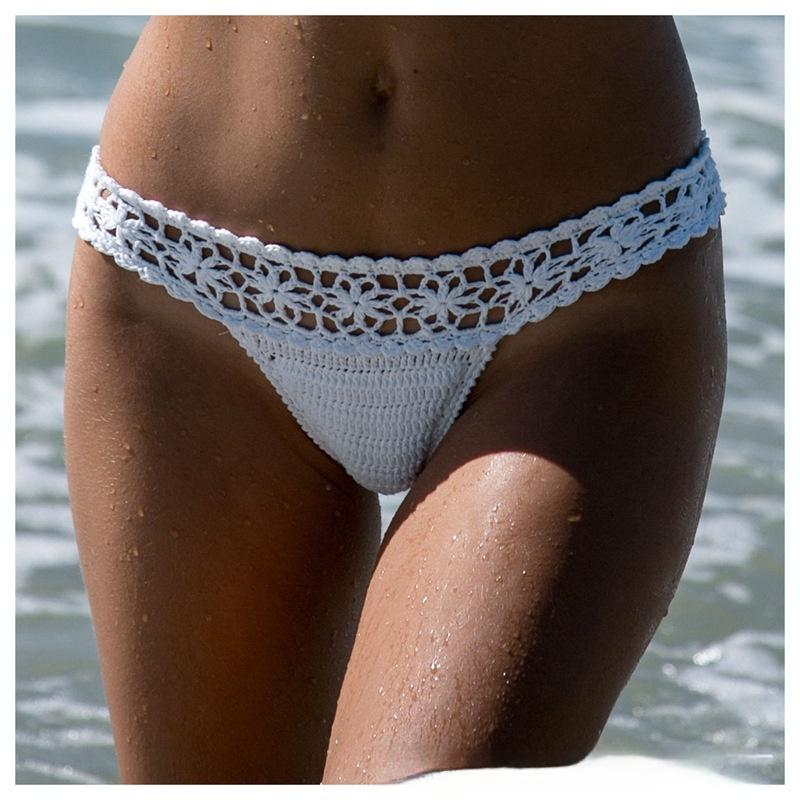 Sexy Cotton Pure Hooked Beach Triangle Nage Trunks