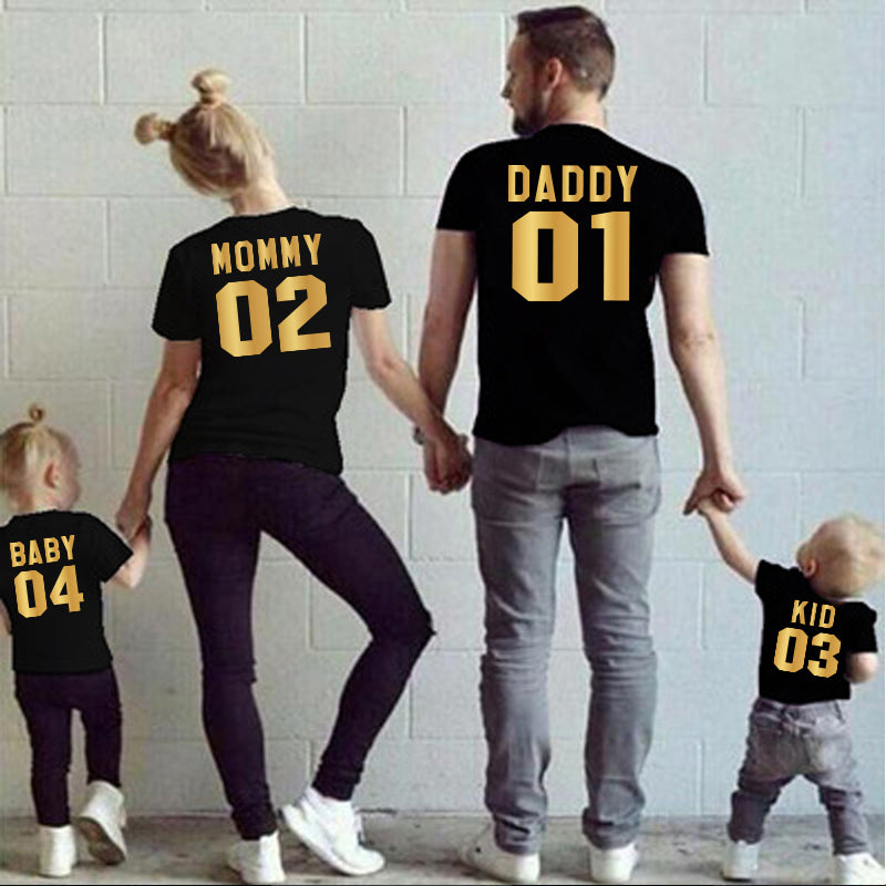 T-shirt à manches courtes pour parents et enfants