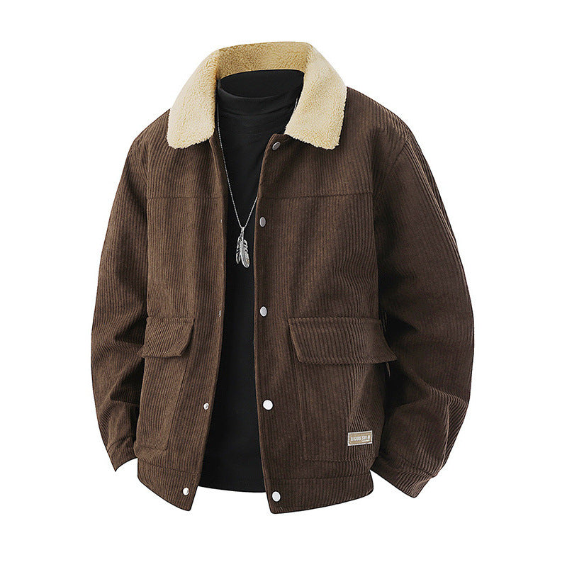 Veste de lapelle épaissie pour hommes